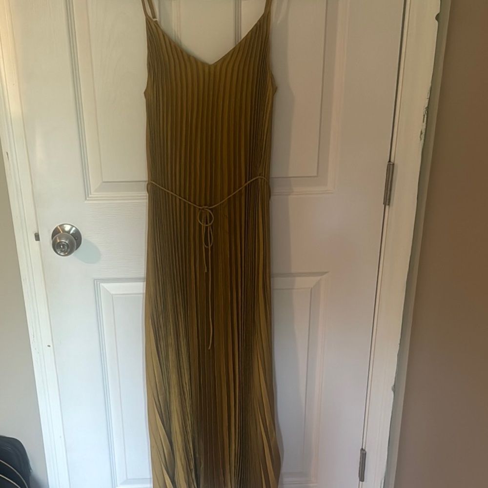 Banana Republic Green Maxi Sundress Spaghetti Strap